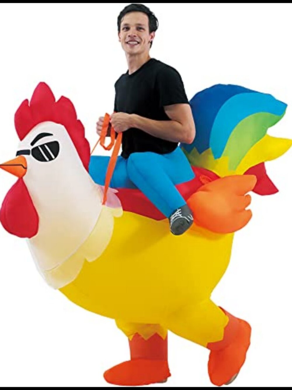 KOOY Inflatable Chicken Costume Adult Rooster Blow Up Suit